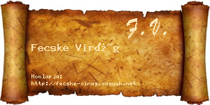 Fecske Virág névjegykártya